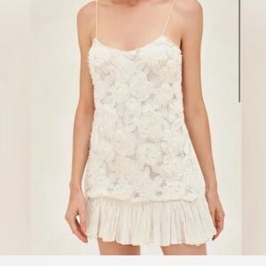 Alexis Elegant White Floral Women's Dress